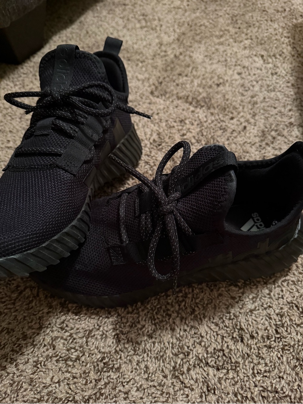 Adidas All-Black Mesh Athletic Trainers